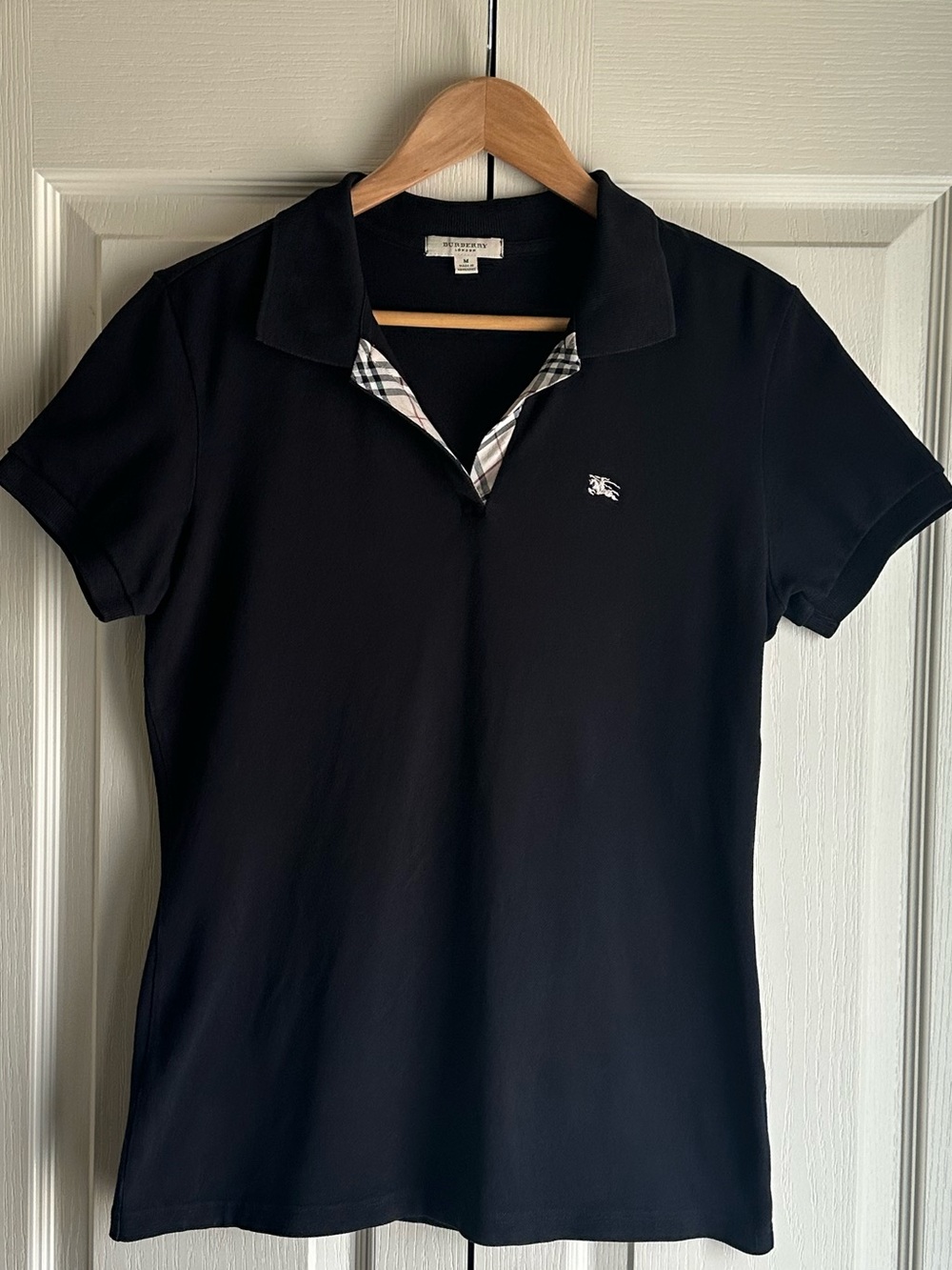 Authentic Burberry Polo with Icon Embroidered Equestrian Knight